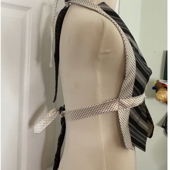 Vintage 100% Silk Upcycled Necktie Halter Top – Handmade – Size S – NWT - Picture 3 of 6